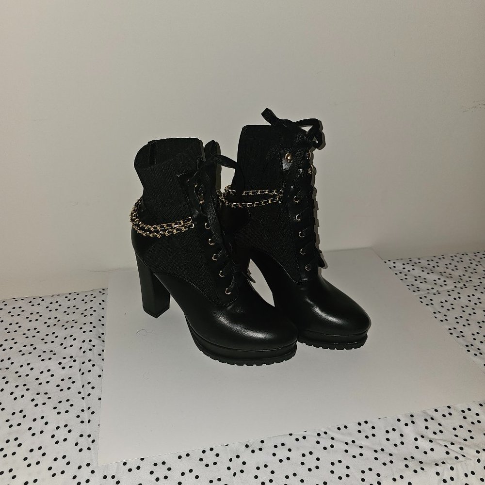 Black Bootie (Lace-Up)